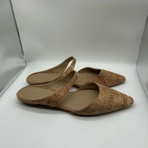 Ann Taylor Cork Mule Flats Size 9M